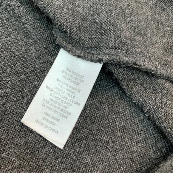 carolina Belle Montreal Grey Long Sleeve Sweater Ruffle Detail Size M - Picture 9 of 10